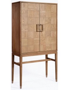 Vitrineskab i egetræ og...