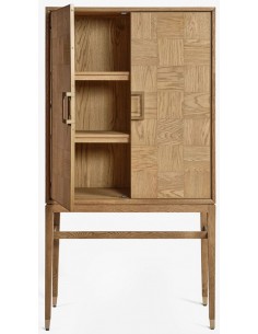 Vitrineskab i egetræ og... 2