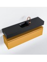 ANDOR Komplet badmiljø centreret håndvask B120 cm MDF - Okker/Sort