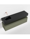 ANDOR Komplet badmiljø venstrevendt håndvask B120 cm MDF - Armygrøn/Sort
