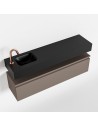 ANDOR Komplet badmiljø venstrevendt håndvask B120 cm MDF - Røg/Sort
