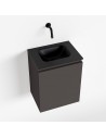 OLAN Komplet badmiljø centreret håndvask B40 cm MDF - Mørkegrå/Sort