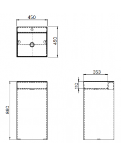 LAC8 fritstående håndvask... 2