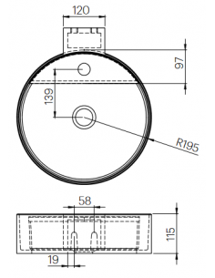 LR2M-M vægmonteret håndvask... 2