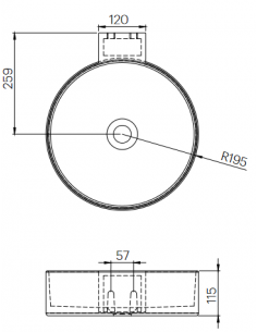 LR1M-M vægmonteret håndvask... 2