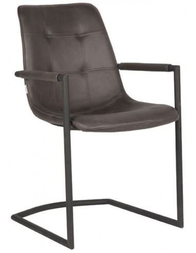 Spisebordsstol i microfiber og metal...