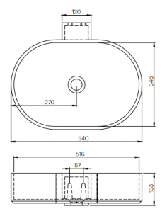 LO2M-M vægmonteret håndvask... 2