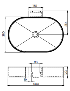 LO1M-M vægmonteret håndvask... 2