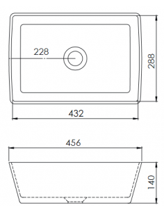 LC1XS bordmonteret håndvask... 2