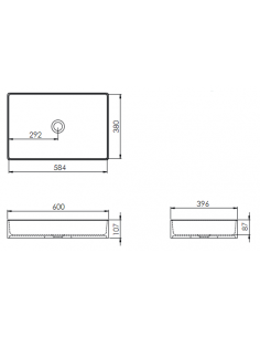 LC1M bordmonteret håndvask... 2