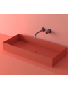 LC3L bordmonteret håndvask 80 x 37 cm solid surface - Rødorange