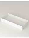 LC3L bordmonteret håndvask 80 x 37 cm solid surface - Mat hvid
