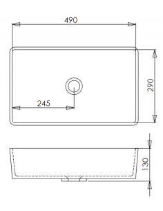 LC5M bordmonteret håndvask... 2