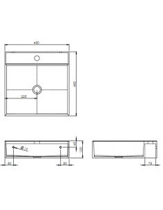LC4S-M vægmonteret håndvask... 2