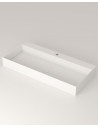 LC4XL bordmonteret håndvask 100 x 46 cm solid surface - Mat hvid