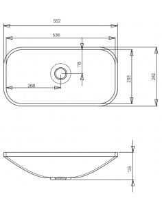 LC2M bordmonteret håndvask... 2