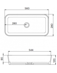 LC9M bordmonteret håndvask... 2