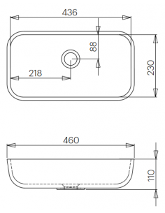 LC8S bordmonteret håndvask... 2
