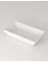 LB1M bordmonteret håndvask 50 x 31 cm solid surface - Mat hvid