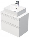 BRAVE Komplet badmiljø med håndvask B70 cm Keramik og MDF - Hvid højglans