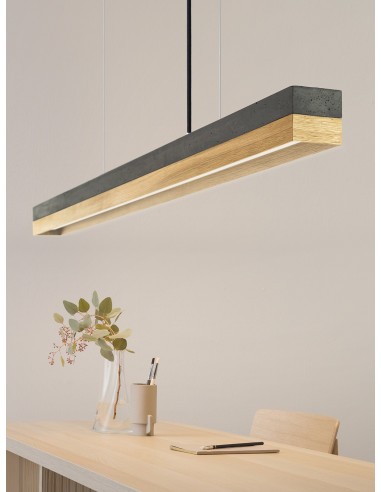 Langbordspendel i beton og egetræ 122...