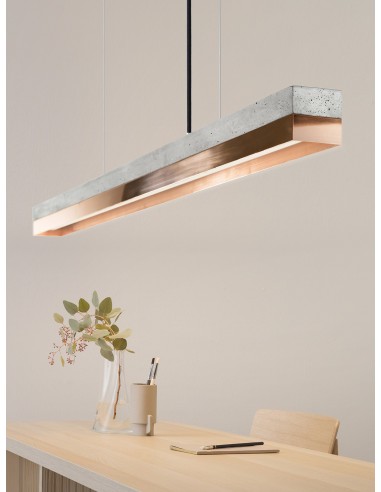 Langbordspendel i beton og kobber 122...