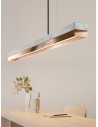 Langbordspendel i beton og kobber 122 cm 25W LED - Lys beton/Kobber