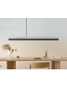 Langbordspendel i beton og træ 122 cm 25W LED - Lys beton/Brændt træ