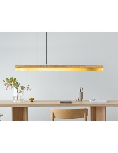 Langbordspendel i egetræ og messing...