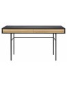 Woodman Stripe Skrivebord med 2 skuffer - Eg/Sort