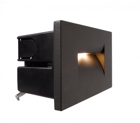 Tapi I væglampe til indbygning 14,8 x 8,9 cm 3W LED - Antracit