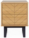 Woodman Camden Herringbone sengebord 40 x 40 cm - Sort/Eg