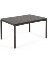 ZALTANA havebord med udtræk i aluminium 140 - 200 x 90 cm - Mat sort