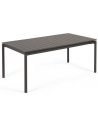 ZALTANA havebord med udtræk i aluminium 180 - 240 x 100 cm - Mat sort