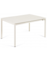 ZALTANA havebord med udtræk i aluminium 140 - 200 x 90 cm - Mat hvid