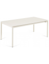 ZALTANA havebord med udtræk i aluminium 180 - 240 x 100 cm - Mat hvid