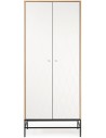 Woodman Mia Klædeskab H190 x B80 cm - Sort/Eg/Hvid
