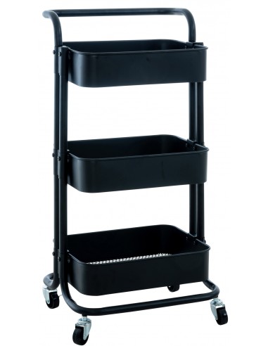 Mailo Rullevogn i metal H75 cm - Sort