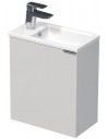 GUEST Venstre Komplet badmiljø med 1 håndvask B42 cm Keramik og MDF - Hvid højglans