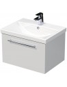 ELITE Komplet badmiljø med håndvask B60 cm Keramik og MDF - Hvid højglans
