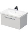 ELITE Komplet badmiljø med håndvask B70 cm Keramik og MDF - Hvid højglans