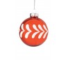 Julekugle Ø8 cm Glas - Retro rød