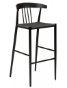 Sava barstol i stål og reb H102 cm - Sort