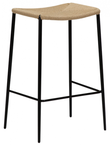 Stiletto barstol i stål og reb H68 cm...