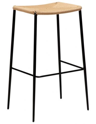 Stiletto barstol i stål og reb H78 cm...