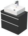 BRAVE Komplet badmiljø med håndvask B70 cm Keramik og MDF - Antracit højglans