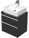 BRAVE Komplet badmiljø med håndvask B60 cm Keramik og MDF - Antracit højglans
