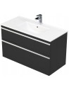 BRAVE Komplet badmiljø med håndvask B101 cm Keramik og MDF - Antracit højglans