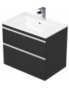 BRAVE Komplet badmiljø med håndvask B71 cm Keramik og MDF - Antracit højglans