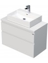 LETTY Komplet badmiljø med håndvask B90 cm Keramik og MDF - Mat hvid